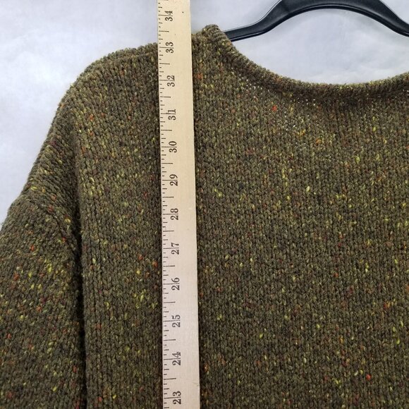 Sundance Full Zip Sweater Women's S Speckled Green Lambs Wool Cardigan Oversized - Picture 14 of 16